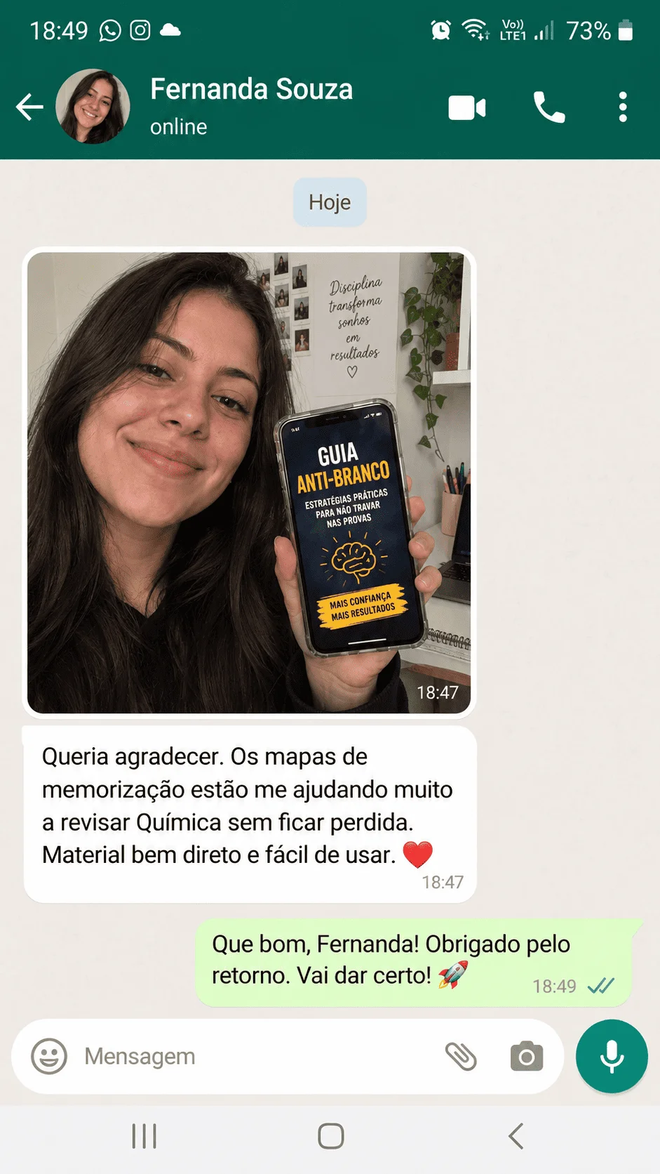 Depoimento de estudante 3