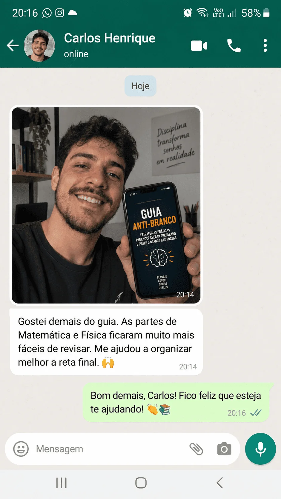 Depoimento de estudante 2