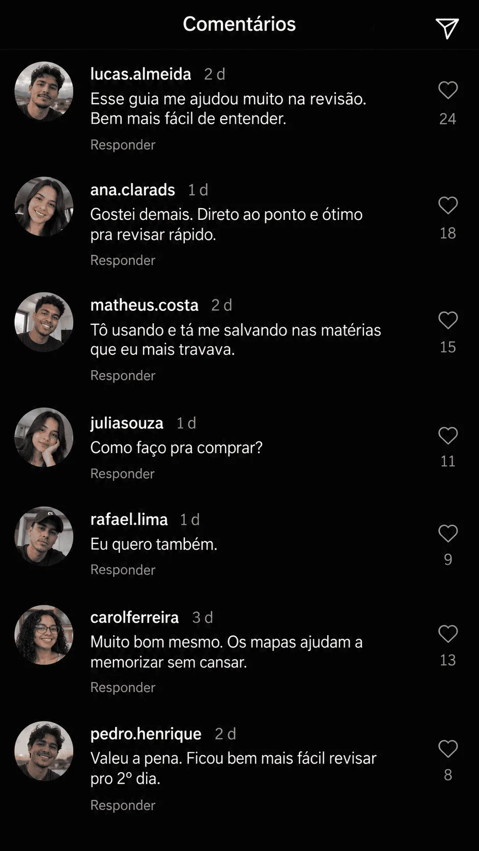 Depoimento de estudante 1